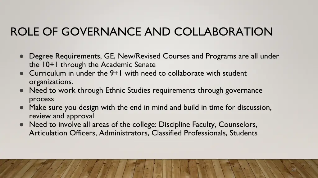 role of governance and collaboration