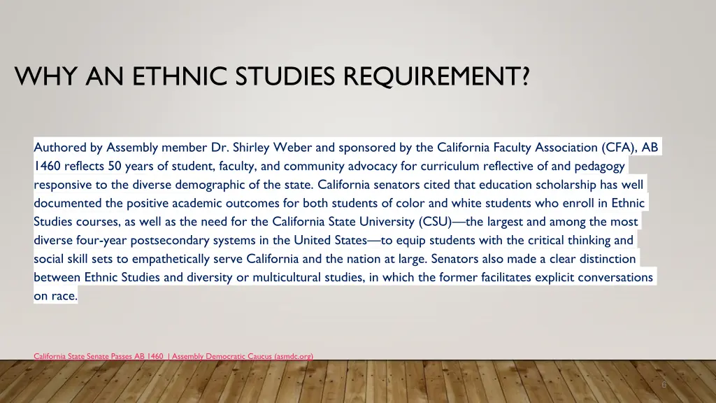 why an ethnic studies requirement