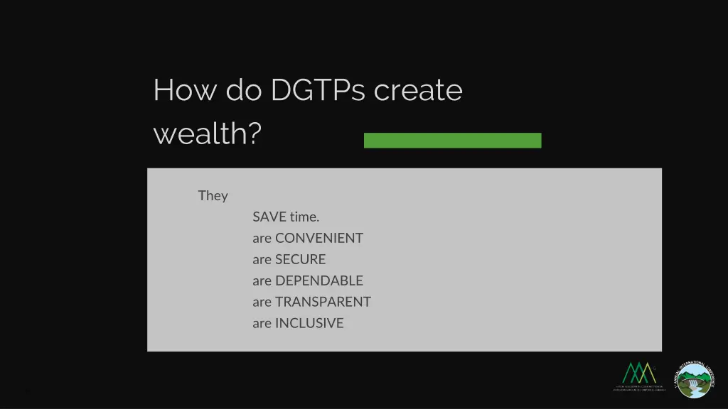 how do dgtps create wealth