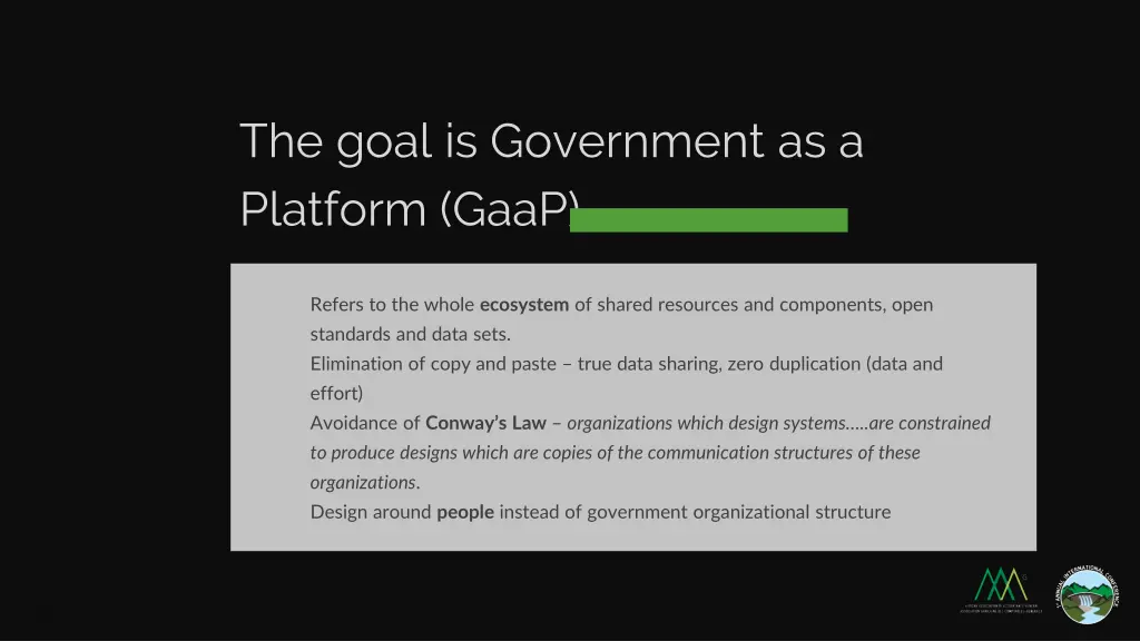 the goal is government as a platform gaap