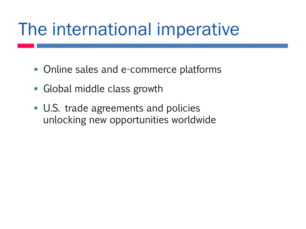 the international imperative
