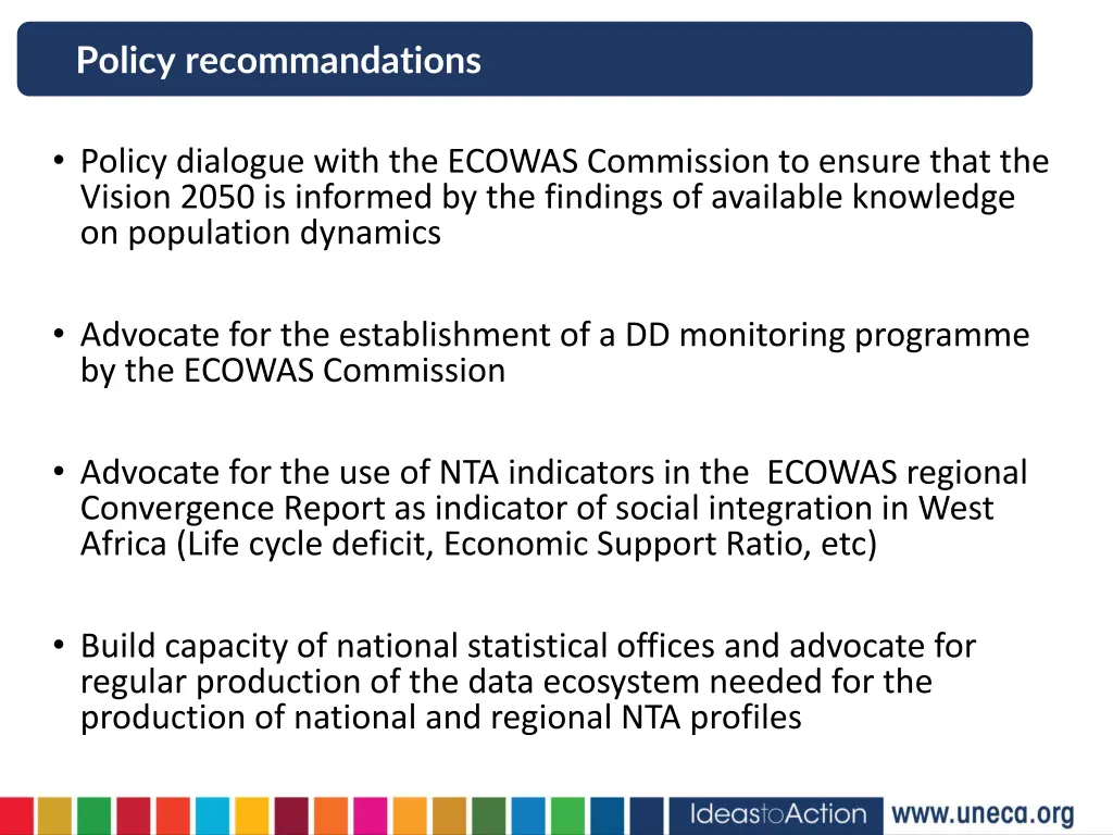 policy recommandations