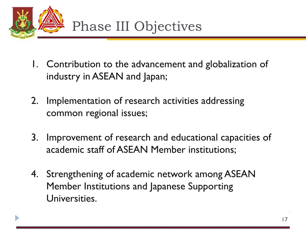 phase iii objectives