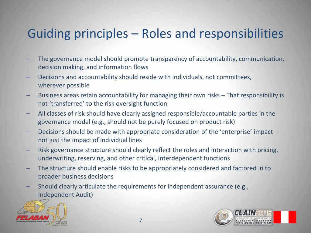 guiding principles roles and responsibilities