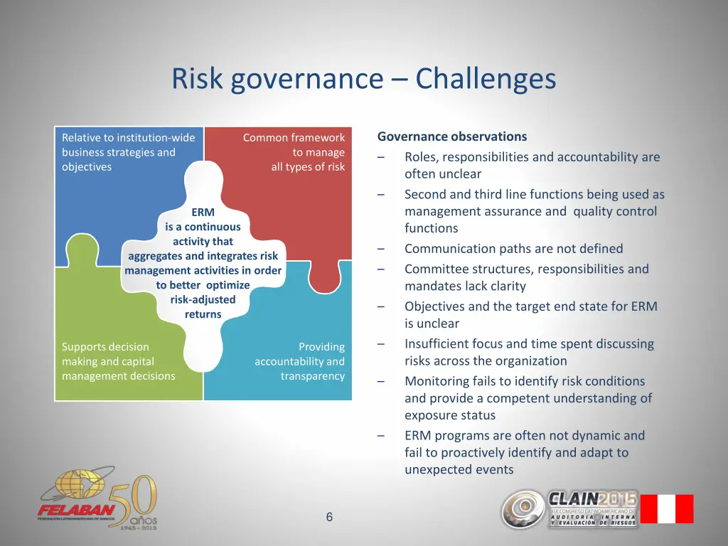 risk governance challenges