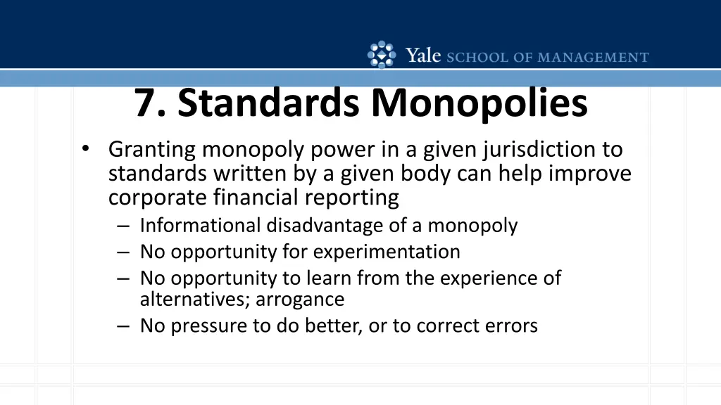 7 standards monopolies granting monopoly power
