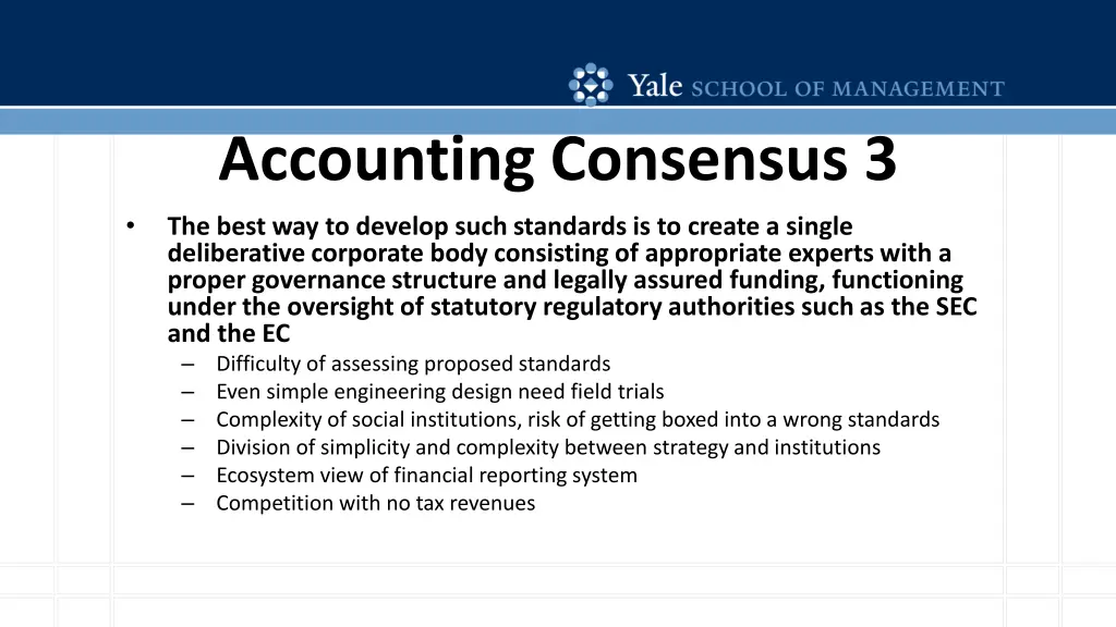 accounting consensus 3