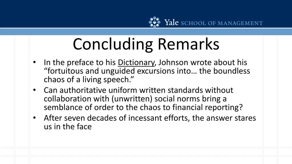 concluding remarks in the preface