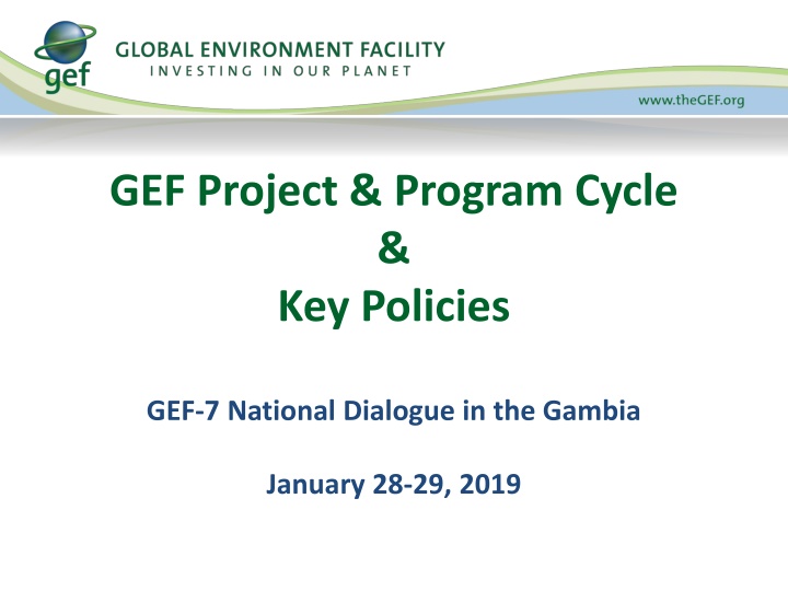 gef project program cycle key policies