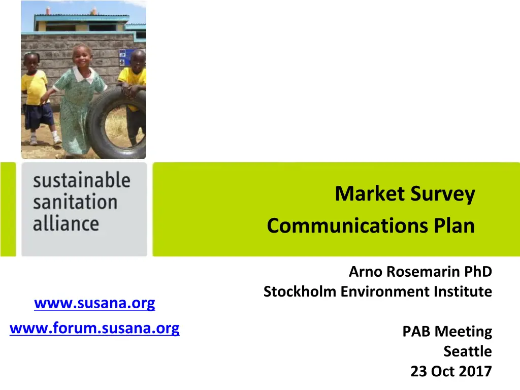 market survey communications plan