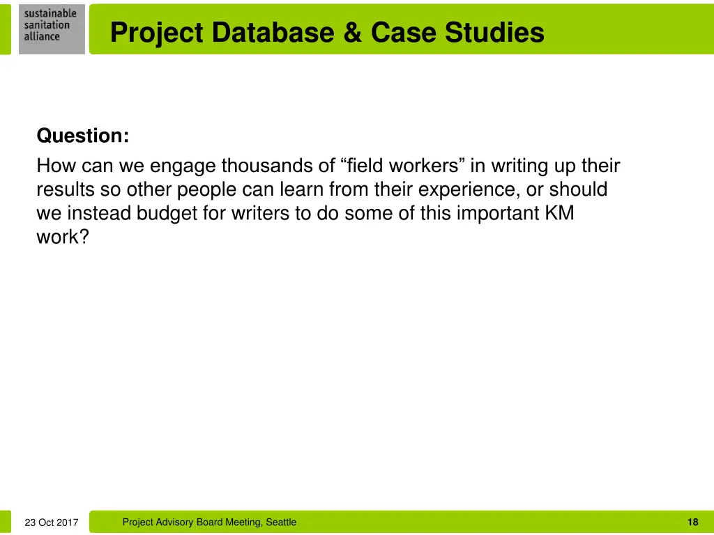 project database case studies