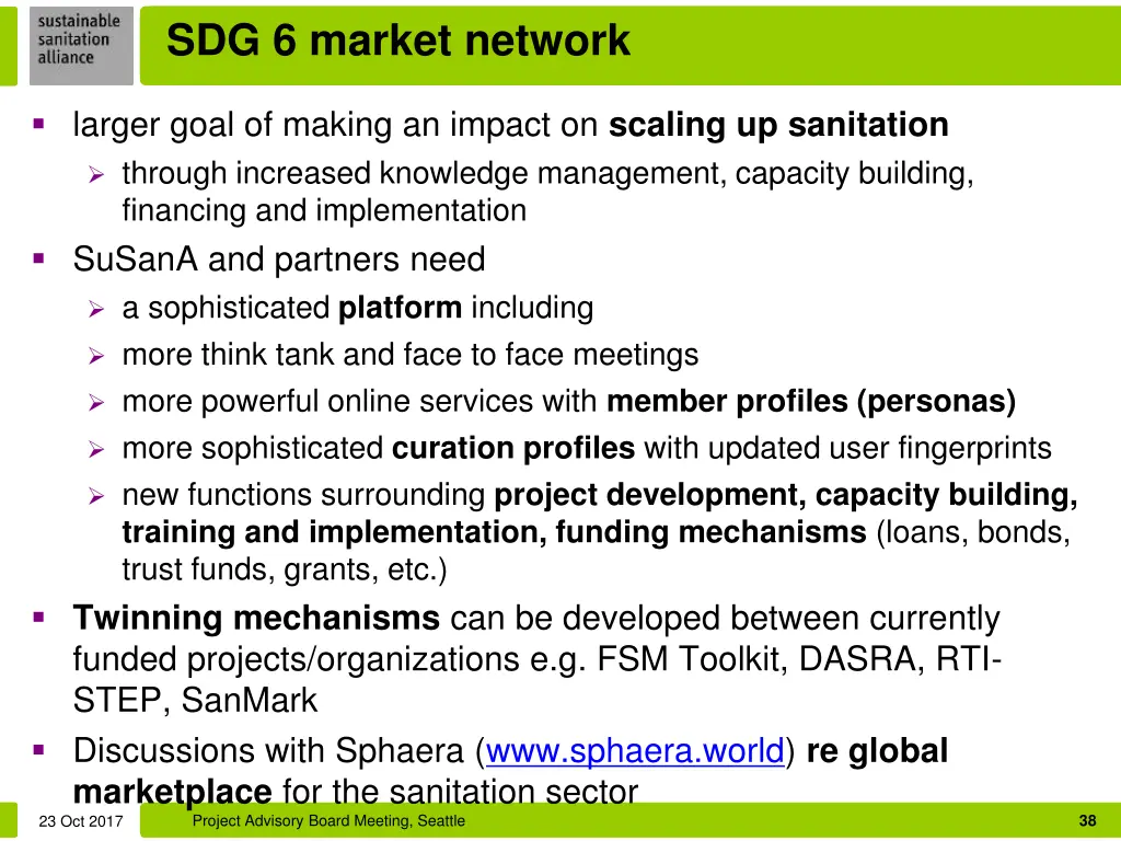 sdg 6 market network