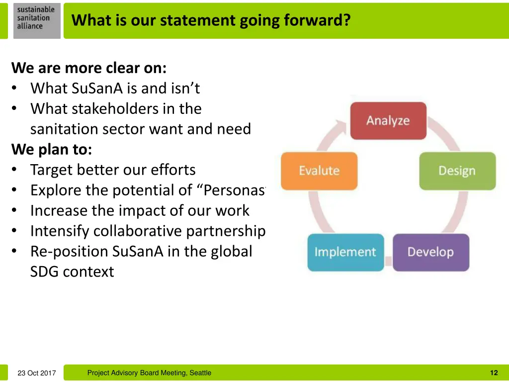 what is our statement going forward