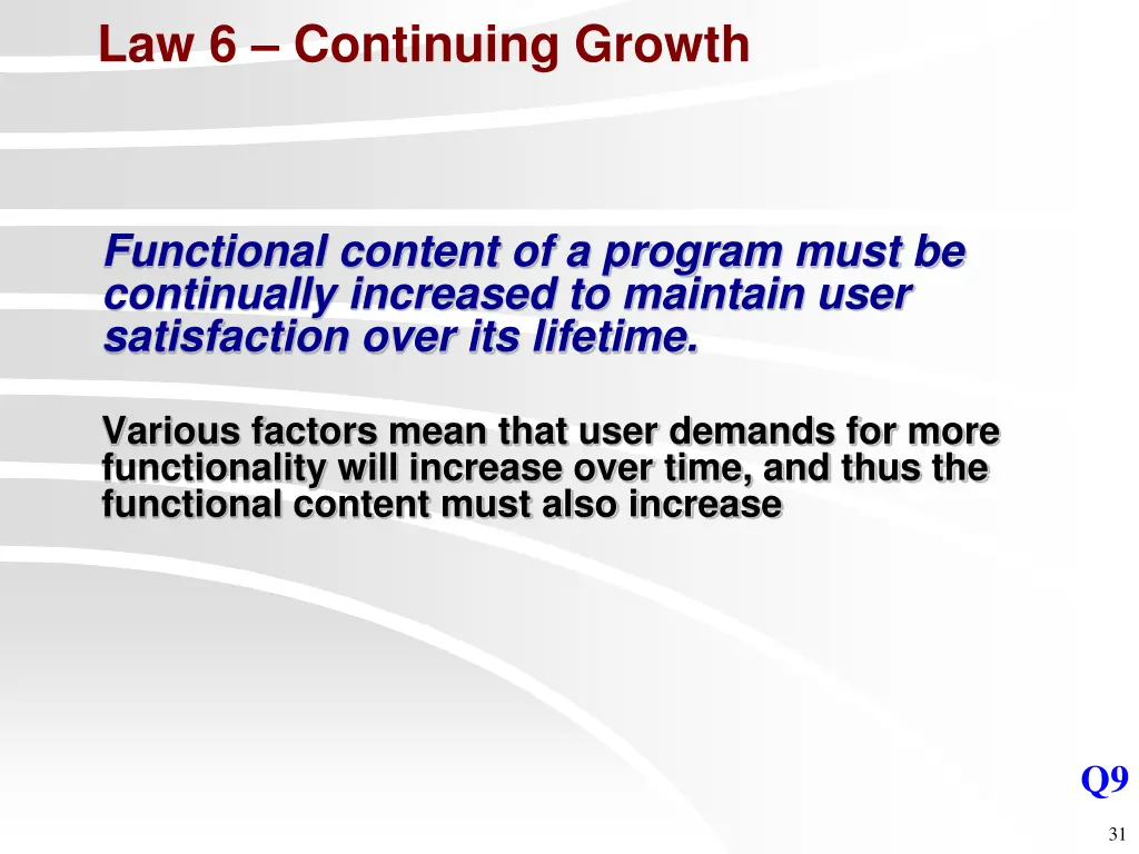 law 6 continuing growth
