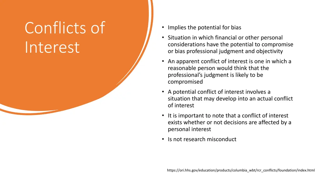 conflicts of interest