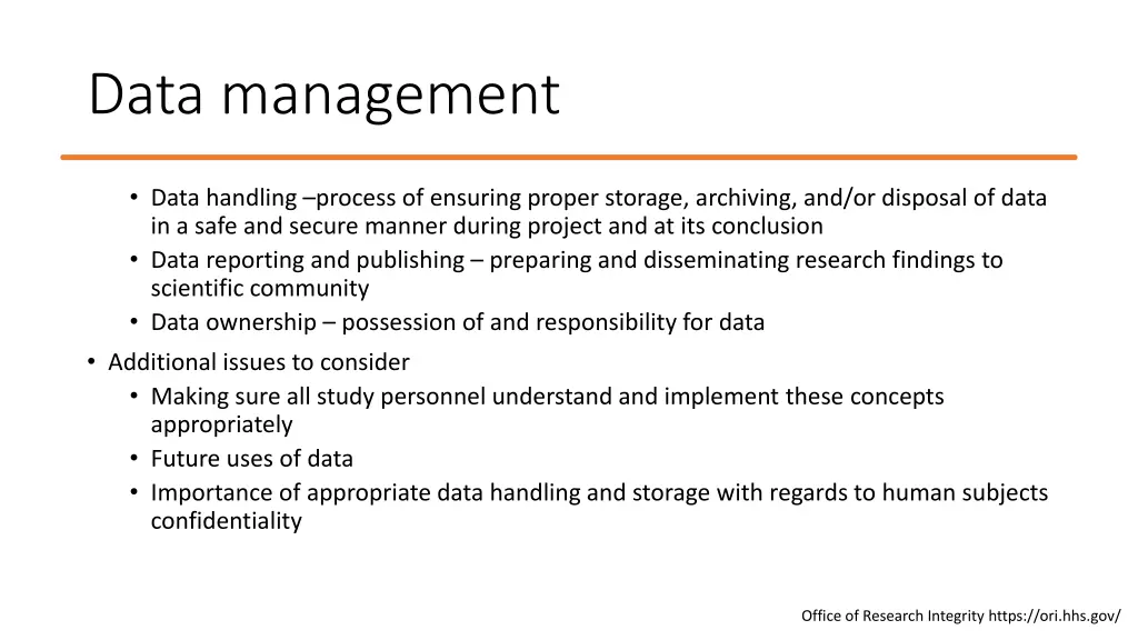 data management