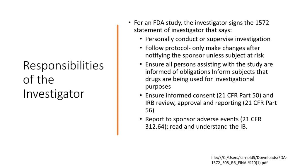 for an fda study the investigator signs the 1572