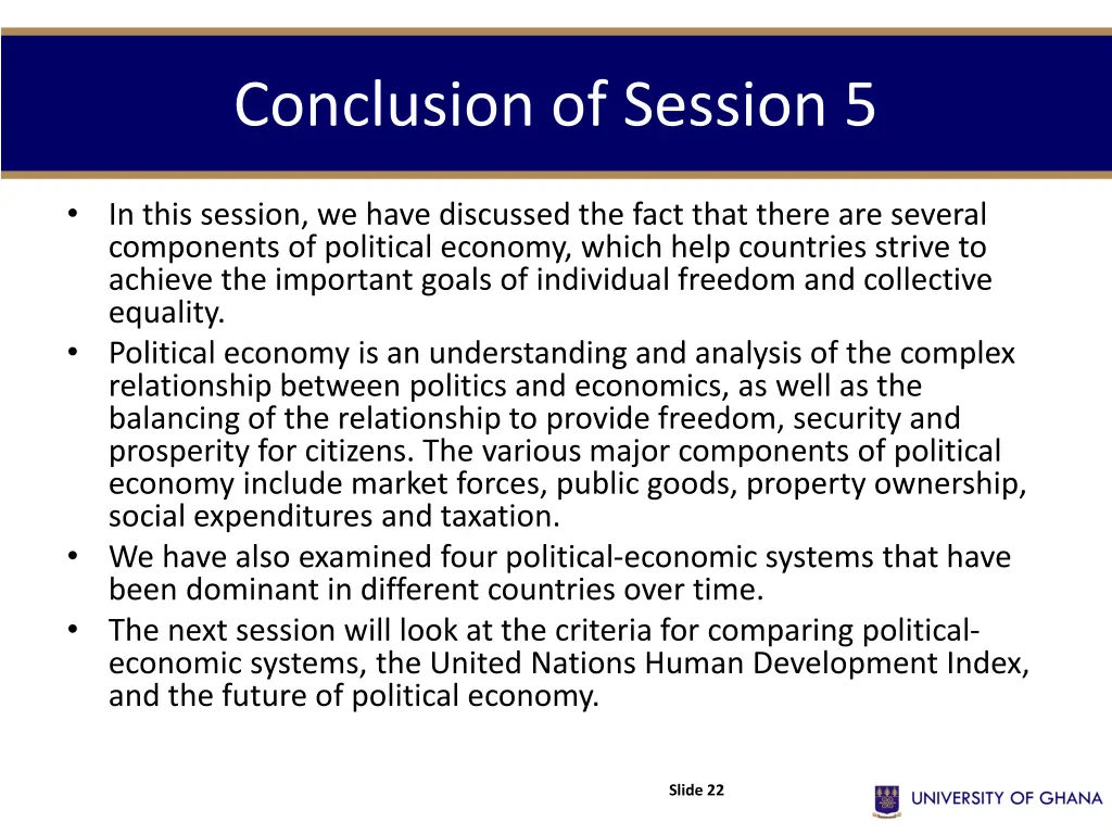 conclusion of session 5