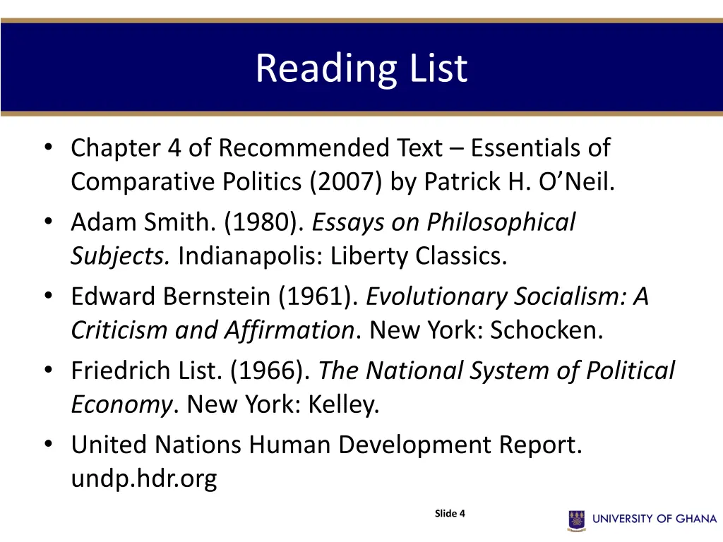 reading list