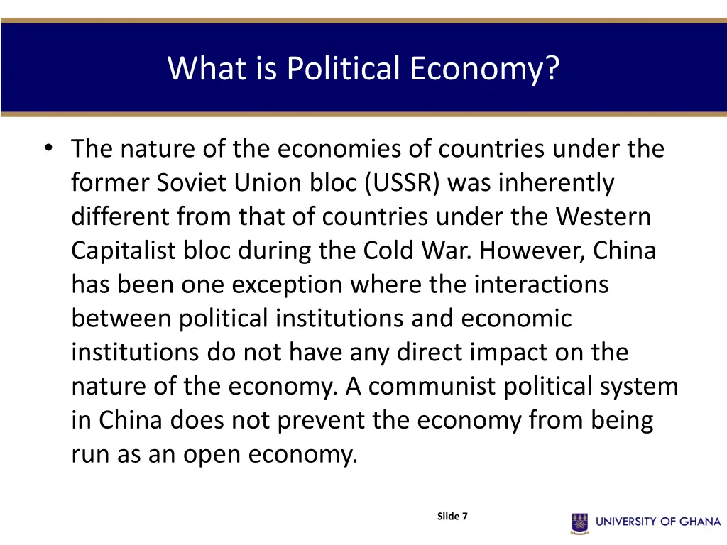 what is political economy 1