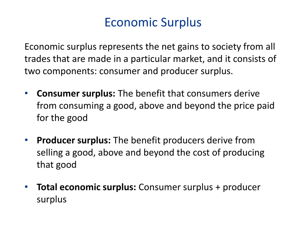 economic surplus