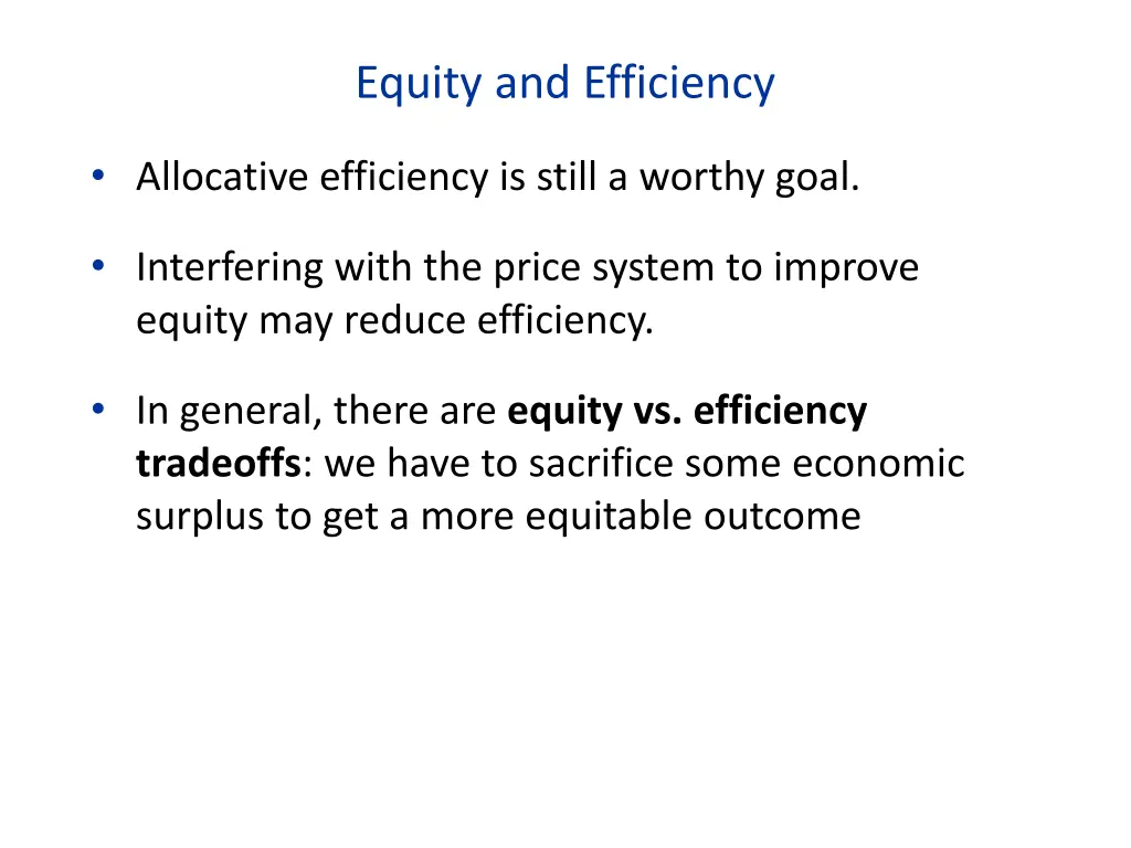 equity and efficiency