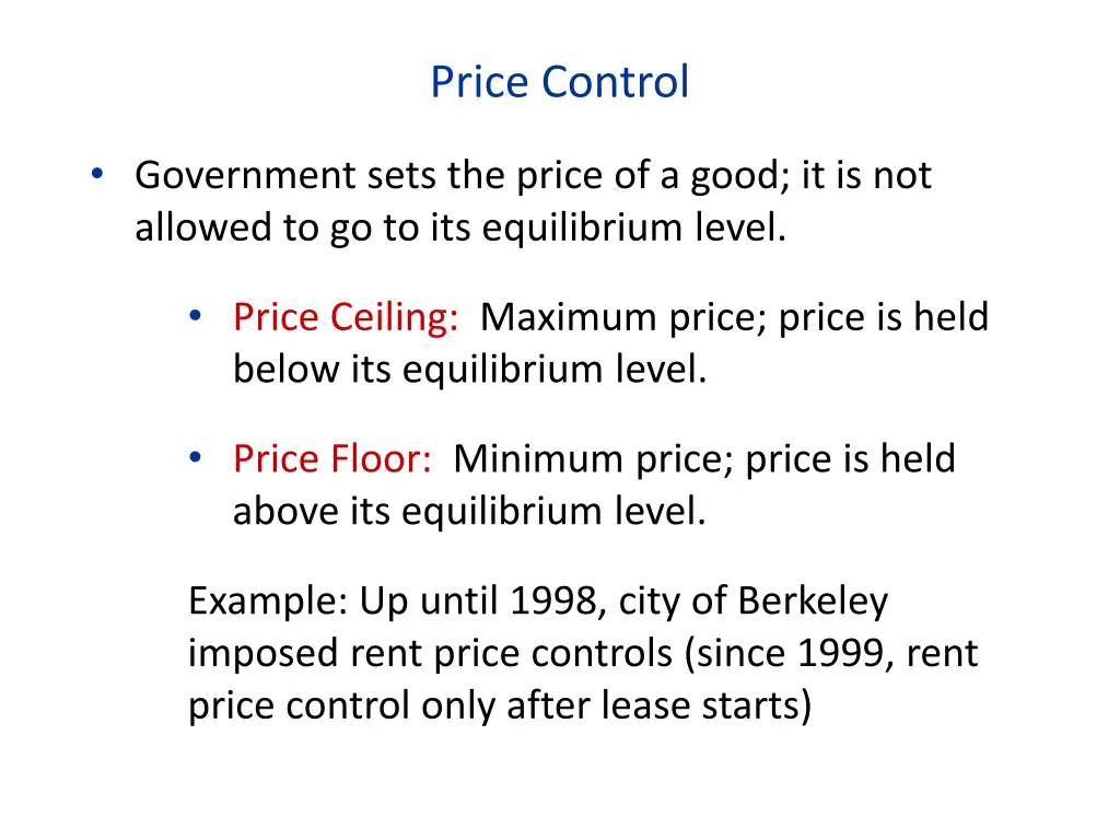 price control