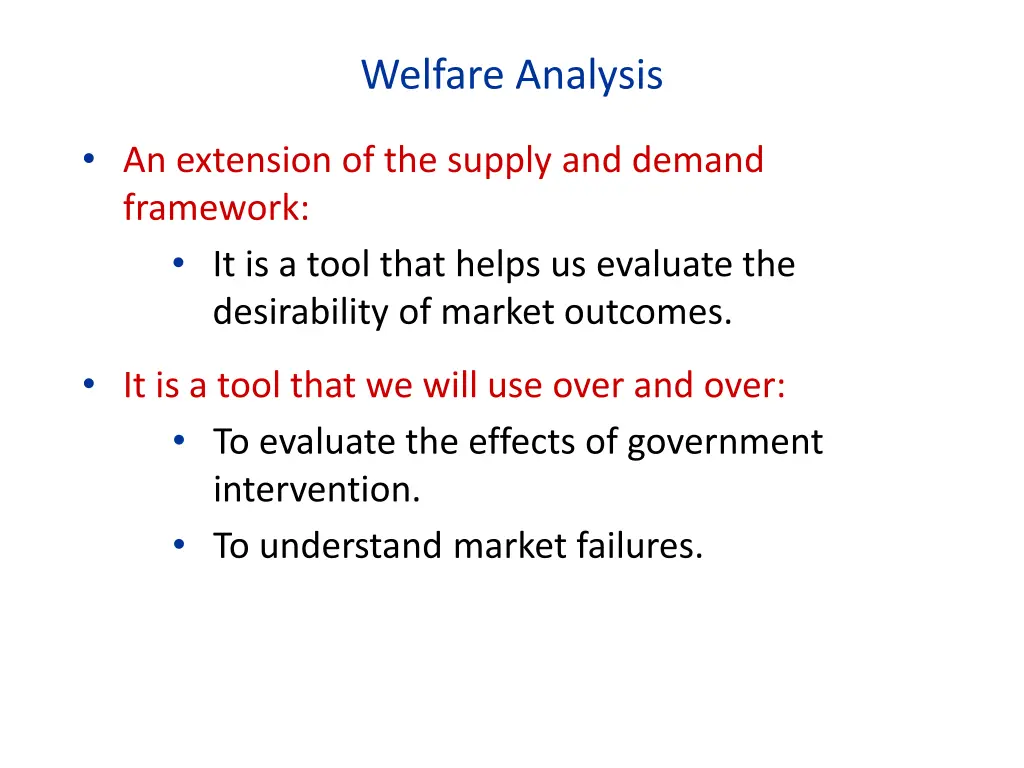 welfare analysis