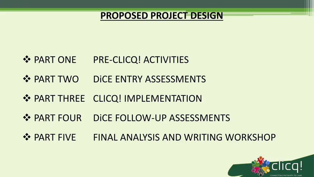 proposed project design