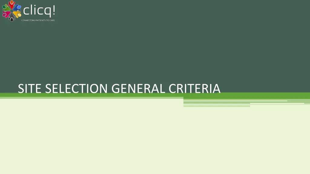 site selection general criteria