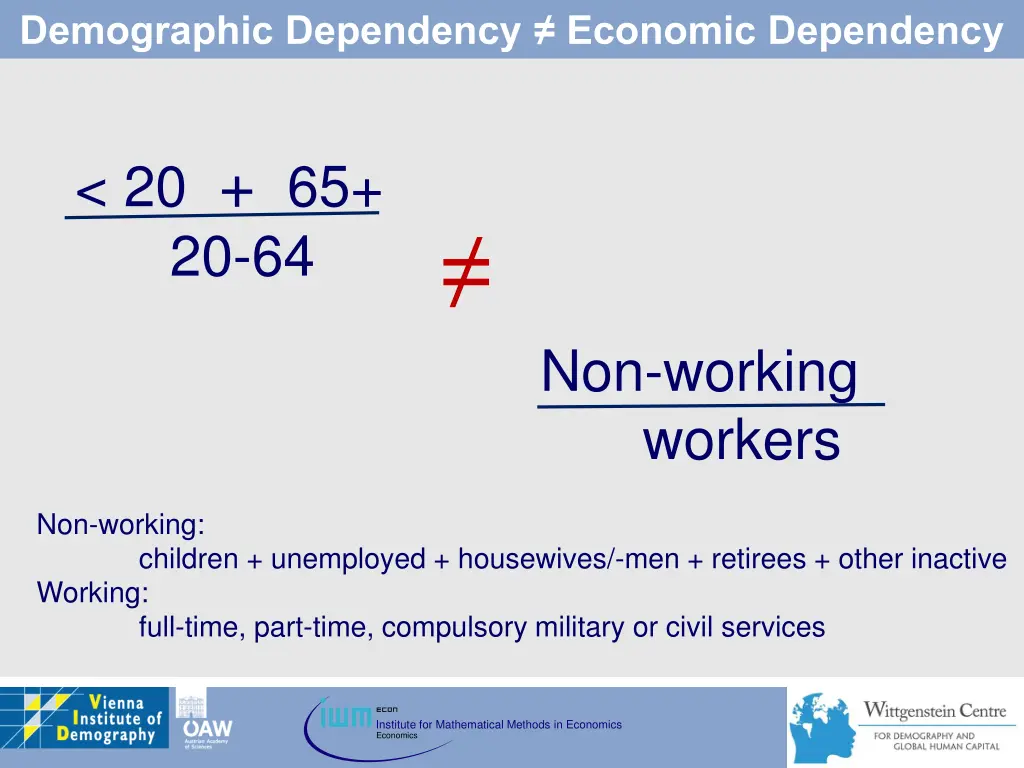 demographic dependency economic dependency