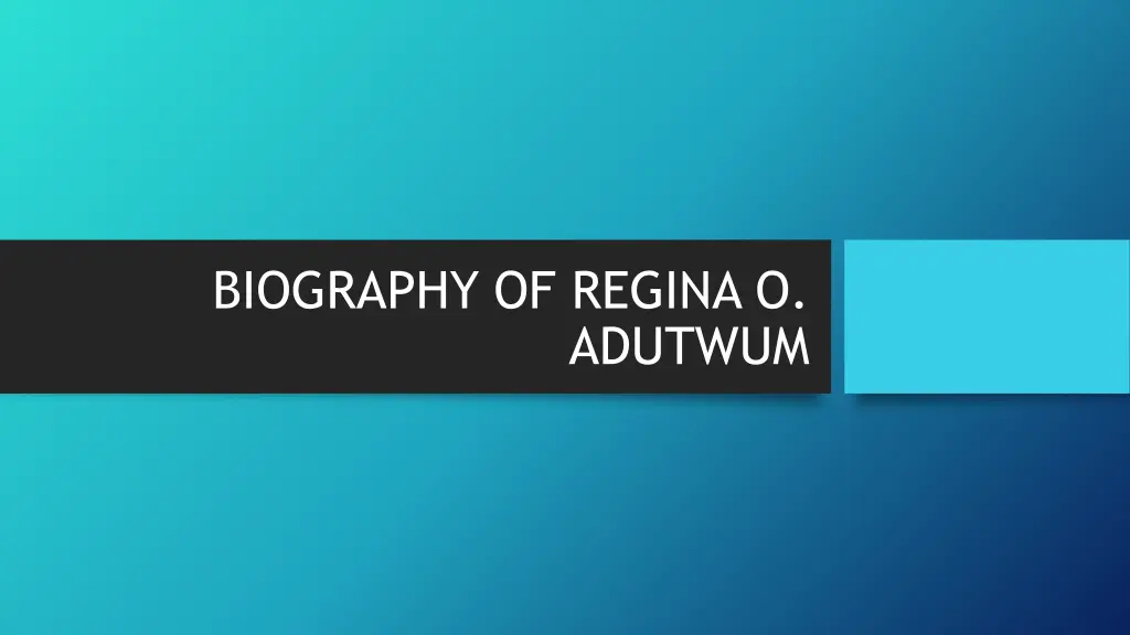 biography of regina o