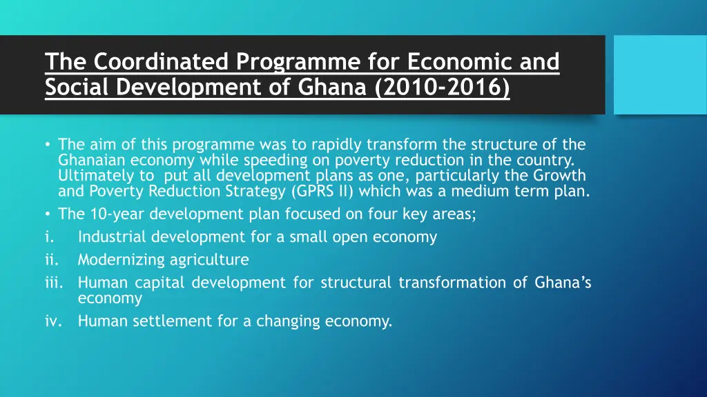 the coordinated programme for economic and social 3