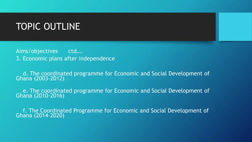 topic outline 2