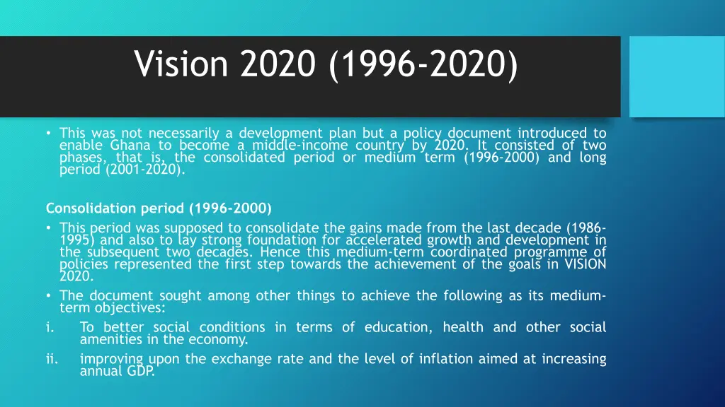 vision 2020 1996 2020