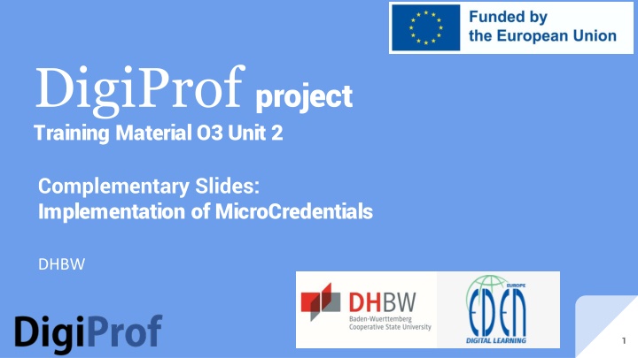digiprof project training material o3 unit 2