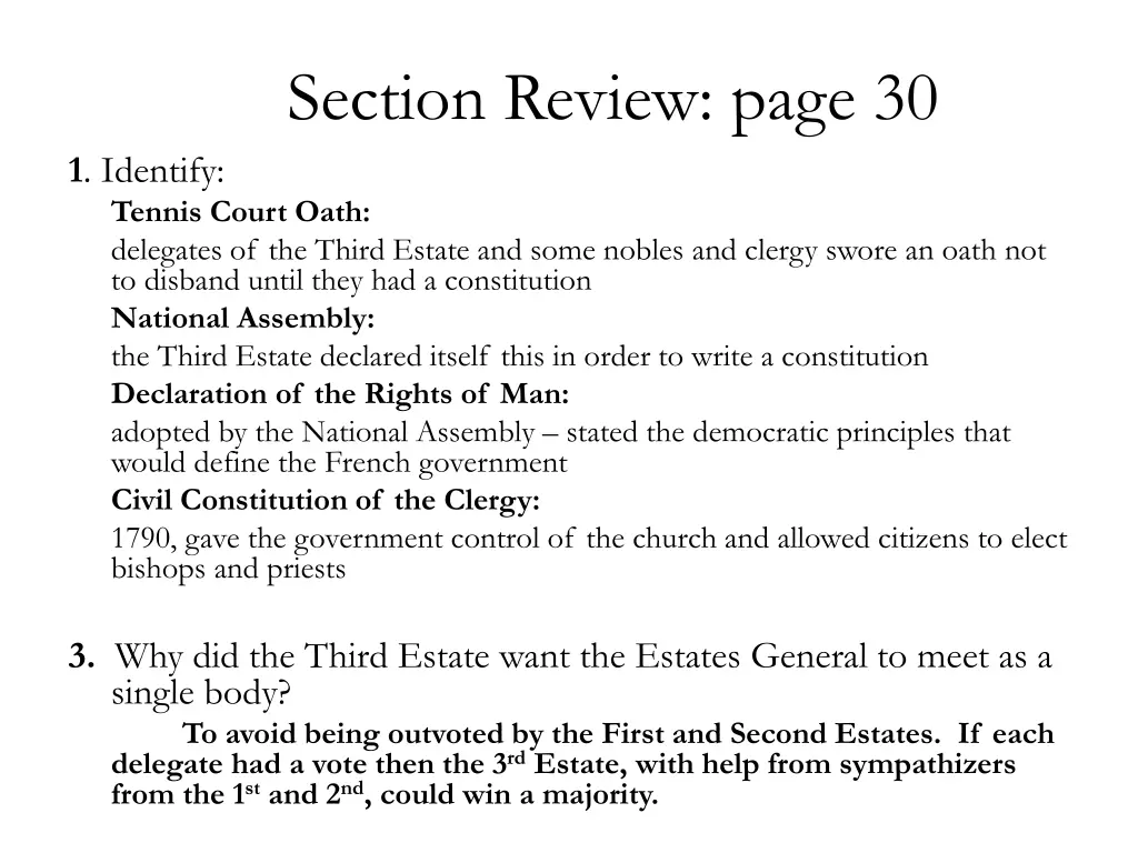 section review page 30