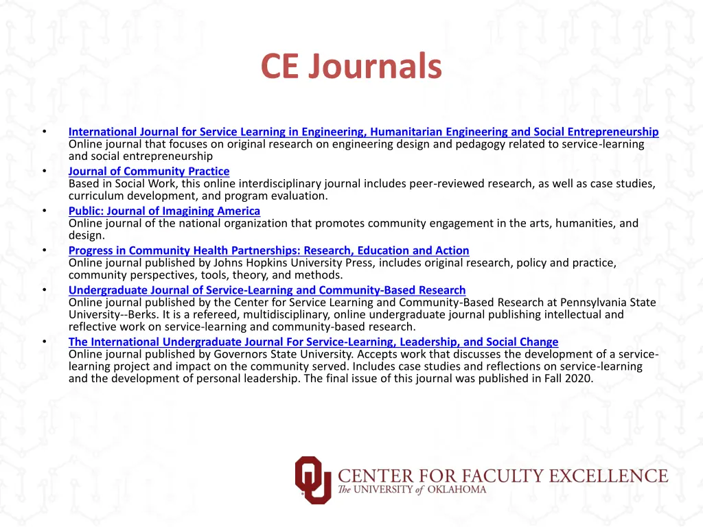 ce journals 1
