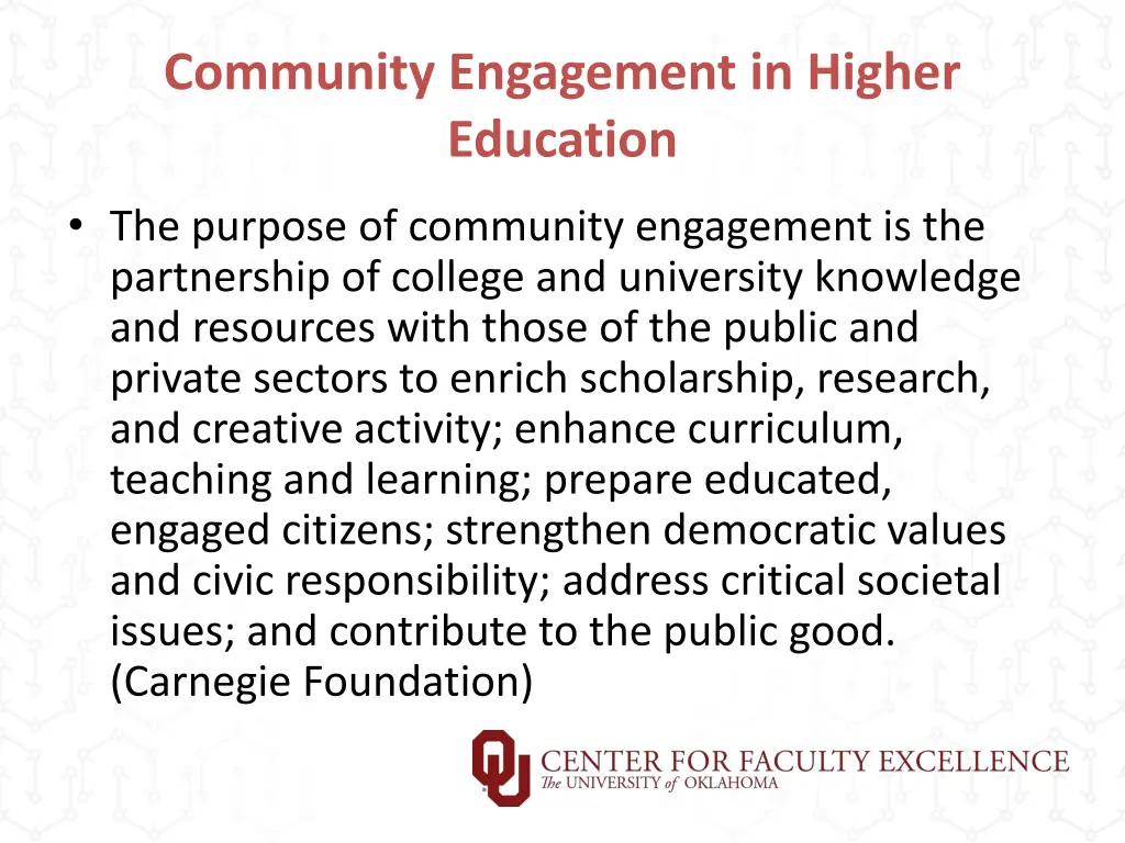 community engagement in higher education
