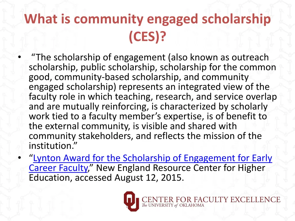 what is community engaged scholarship ces