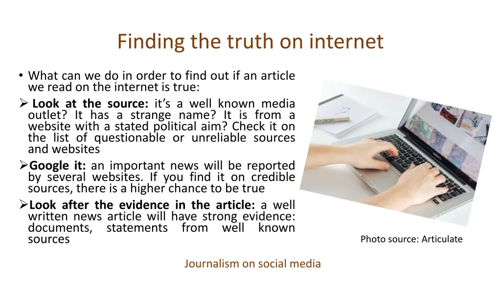 finding the truth on internet
