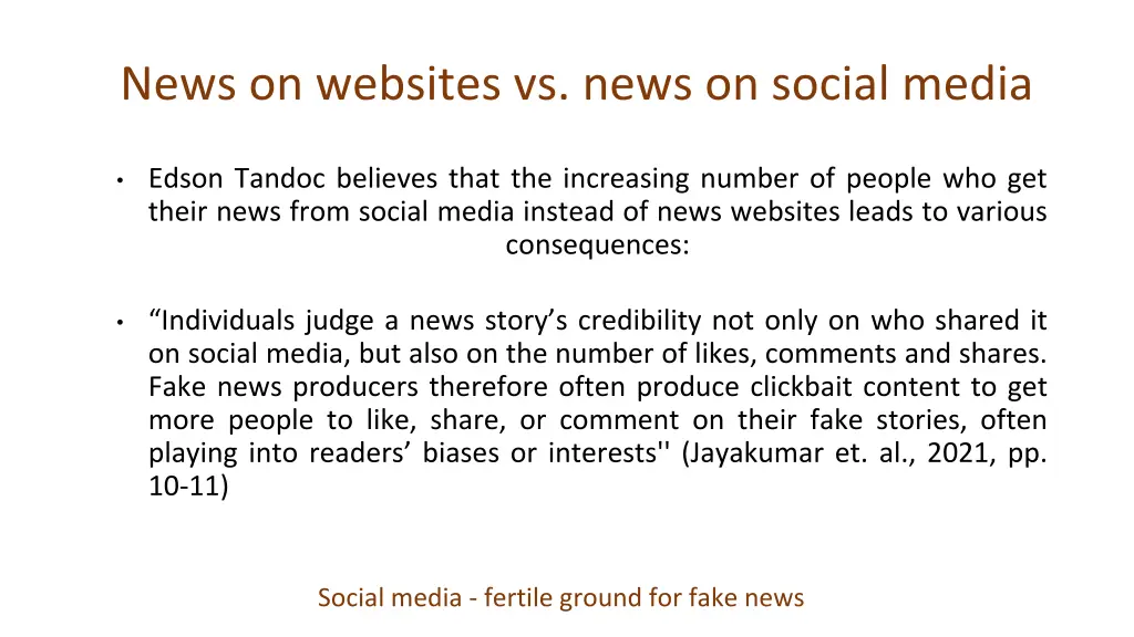 news on websites vs news on social media
