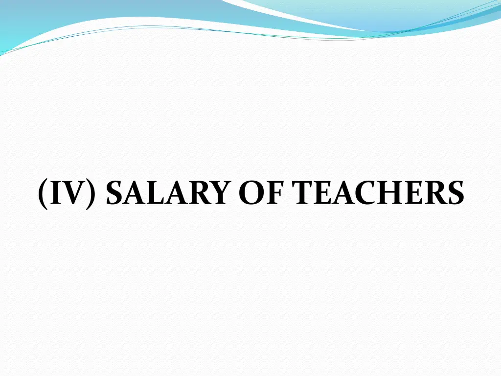iv salary of teachers