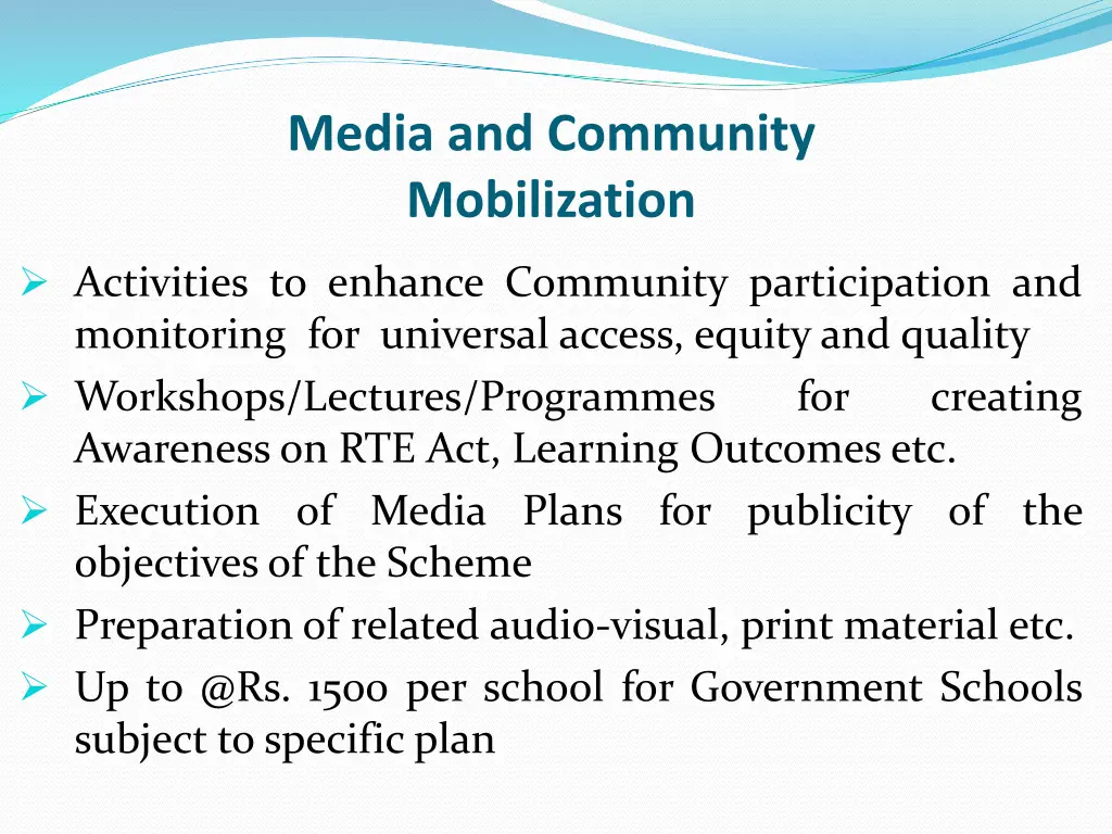 media and community mobilization