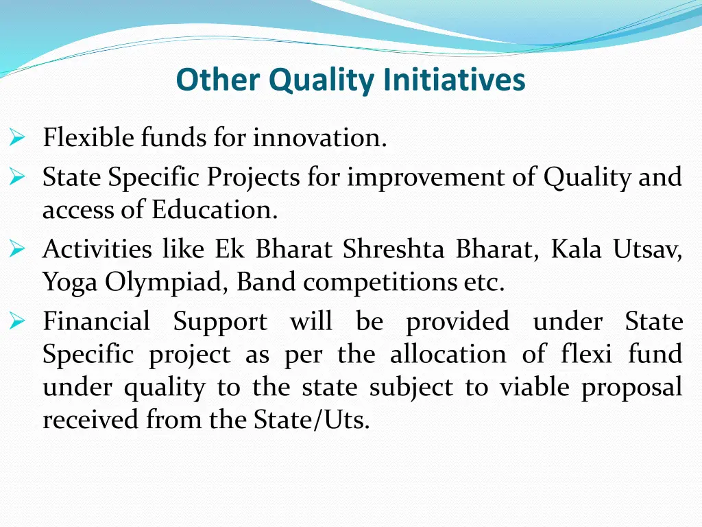 other quality initiatives