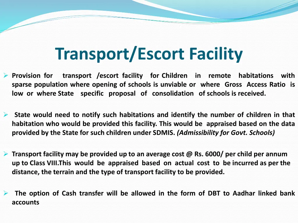 transport escort facility