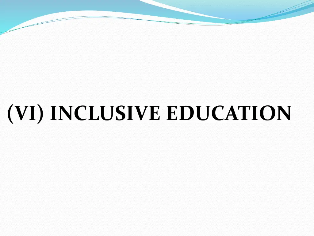 vi inclusive education