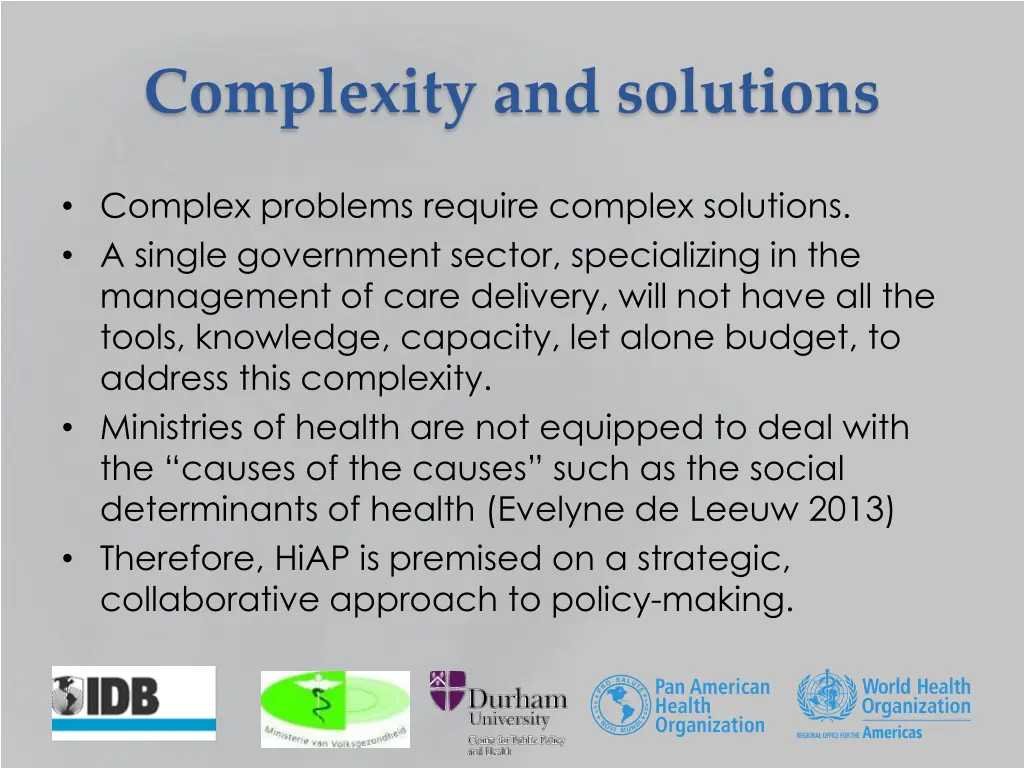 complexity and solutions