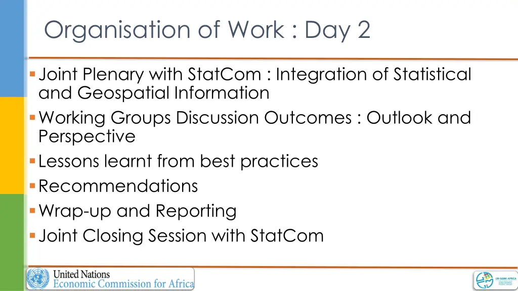 organisation of work day 2