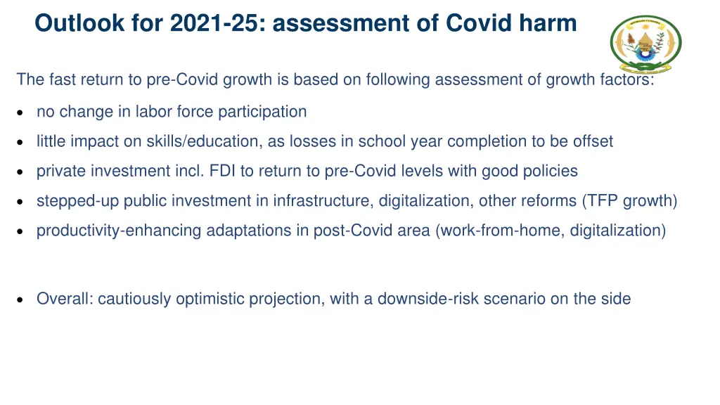 outlook for 2021 25 assessment of covid harm